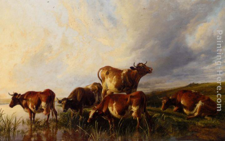 Thomas Sidney Cooper Cattle Wattering